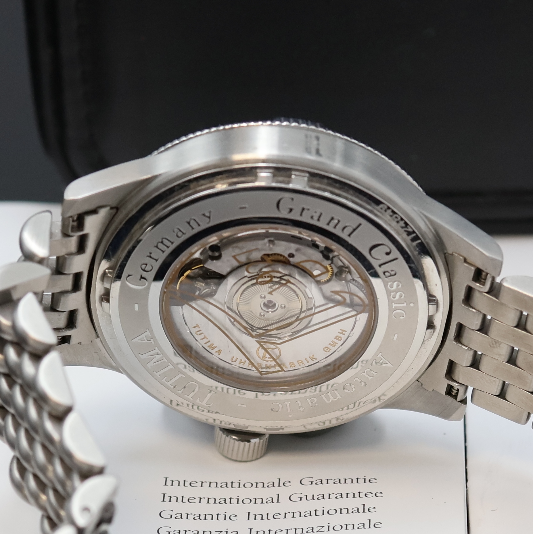 Detail f: TUTIMA Grand Classic Herrenarmbanduhr Referenz 627-02, Deutschland verk. lt. beil. Pap. 12/2011, Automatik, beids. vergl. Geh. in Edelstahl inkl. ...