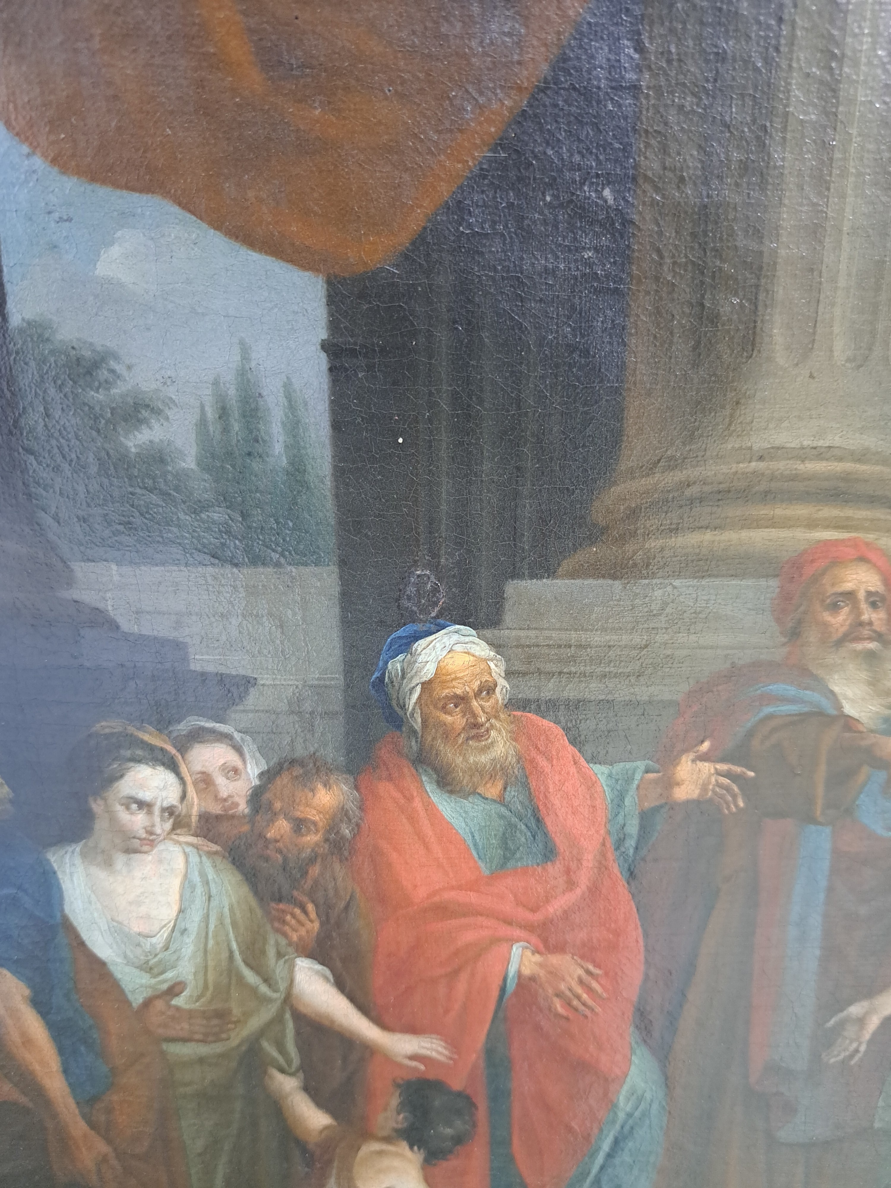 Detail d: Unbekannter Künstler des 18./19.Jh., nach dem Vorbild von Antoine Coypel (1661-1722), Susanna und der Sündenfall der Ältesten bzw. die ...
