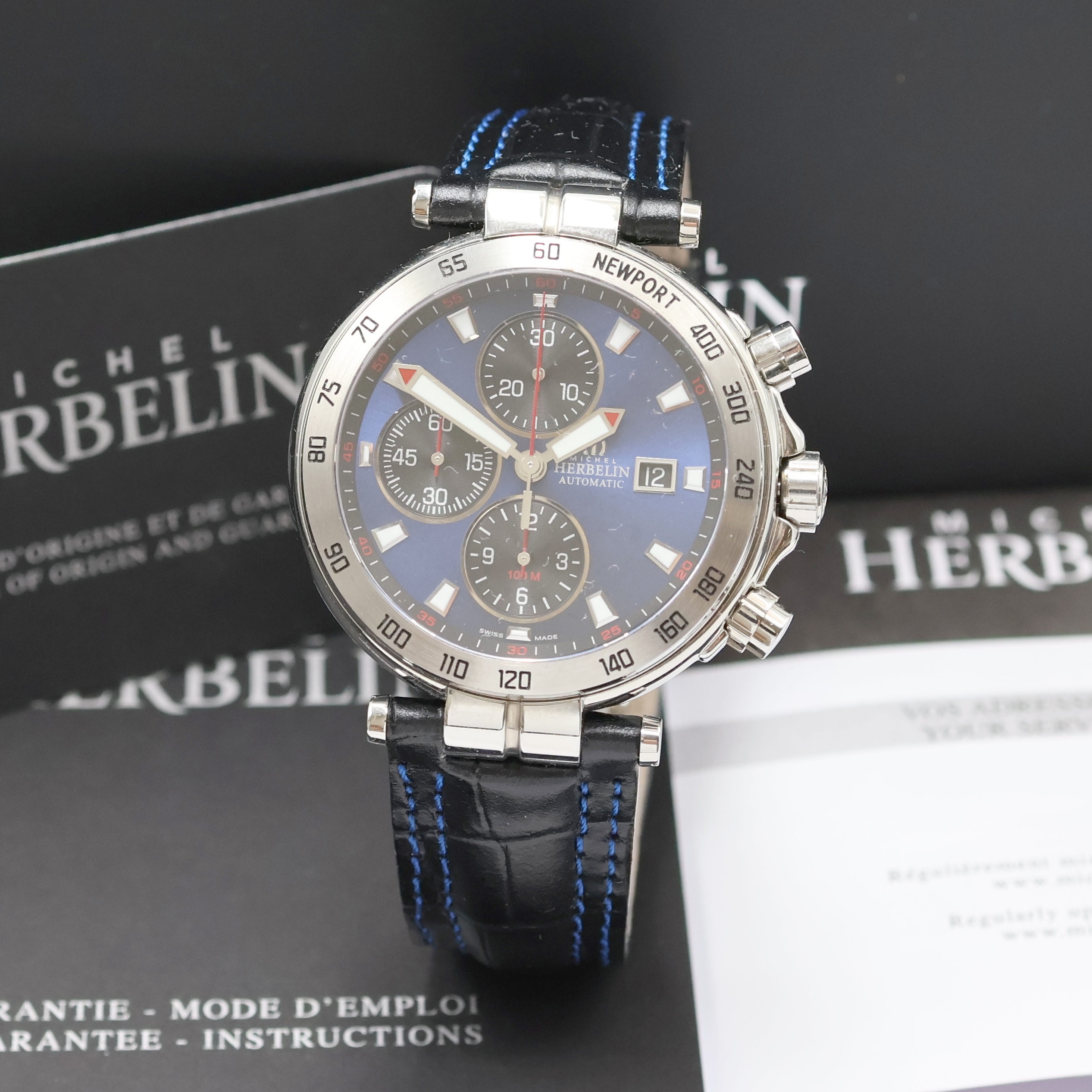 Image 27024036 - MICHEL HERBELIN auf 500 Stück limitierter Armbandchronograph Referenz 255/A, Schweiz ...