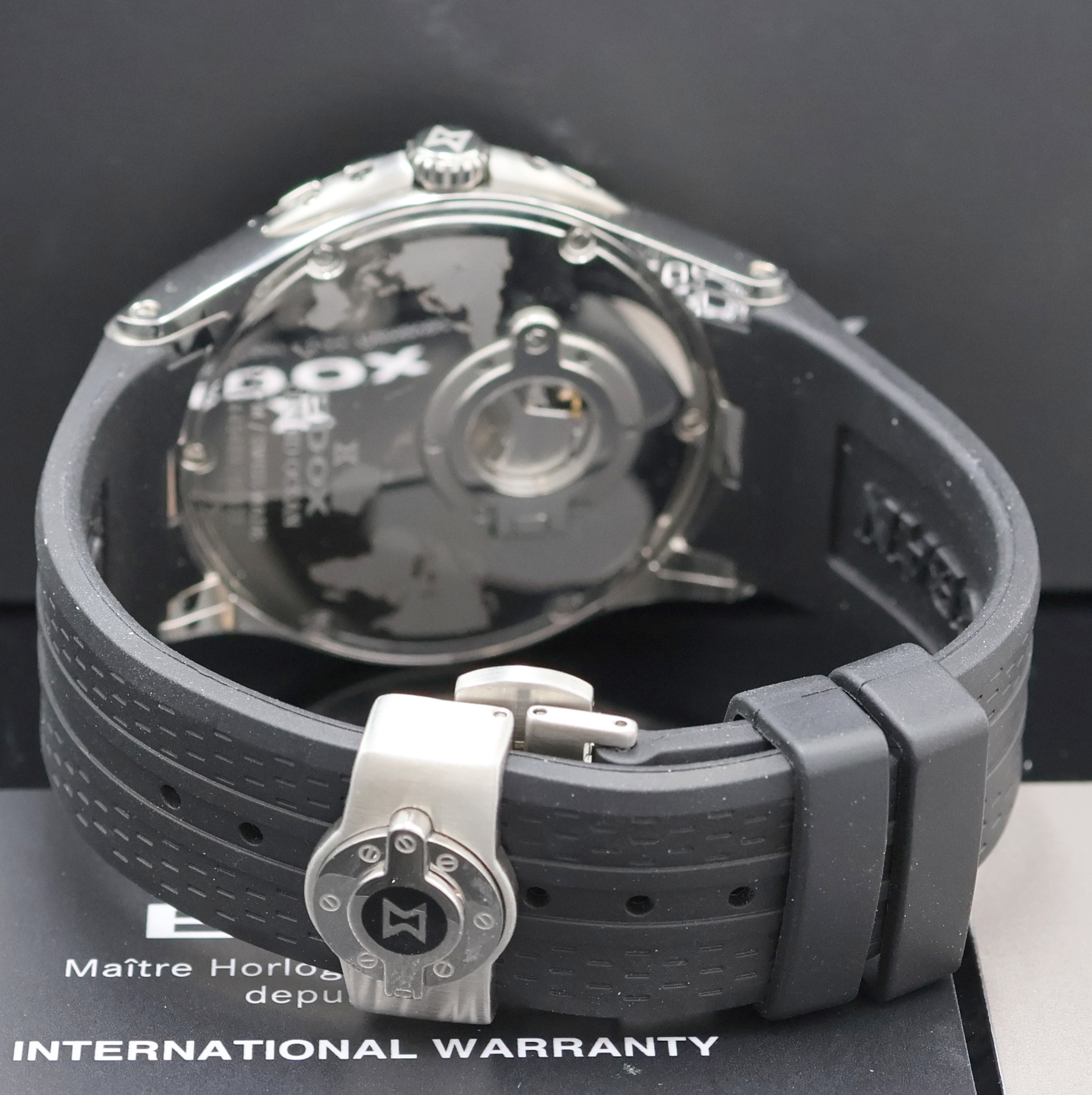 Detail b: EDOX Grand Ocean Chronometer Herrenarmbanduhr Referenz 80077, Schweiz verk. lt. beil. Garantiekarte 10/2013, Automatik, Edelstahlgeh. inkl. orig. ...
