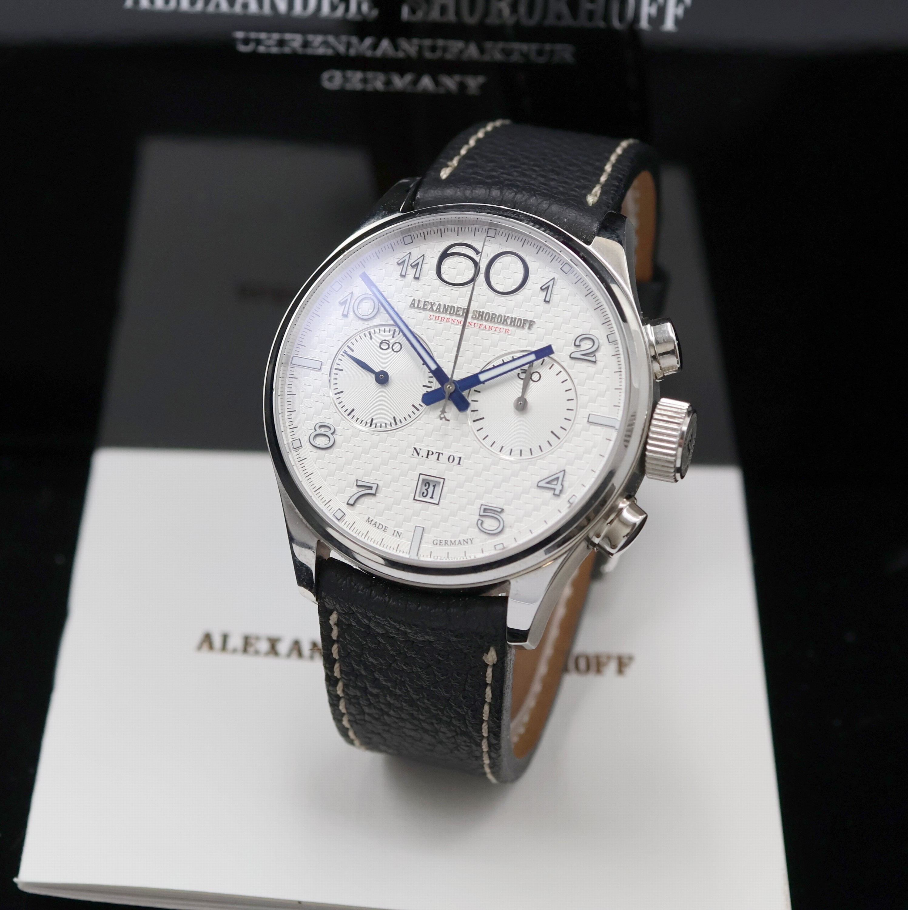 Image 27024049 - ALEXANDER SHOROKHOFF N.PT01 Herrenarmbanduhr in Stahl, Deutschland um 2012, Handaufzug, ...