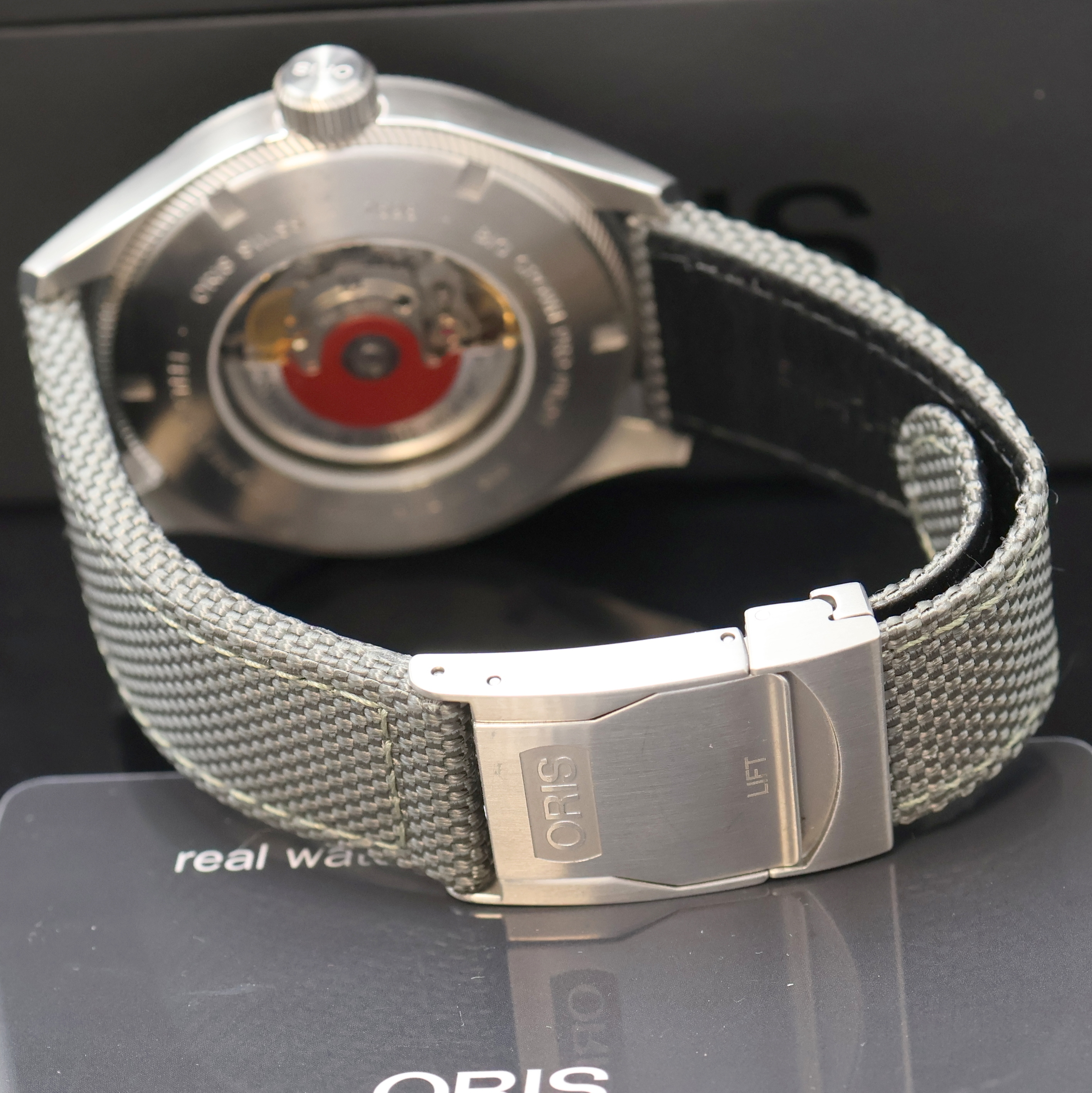 Detail c: ORIS Big Crown Pro Pilot Herrenarmbanduhr Referenz 7698, Schweiz verk. lt. beil. Garantie 09/2017, Automatik, Edelstahlgeh. inkl. orig. Textilband m. ...
