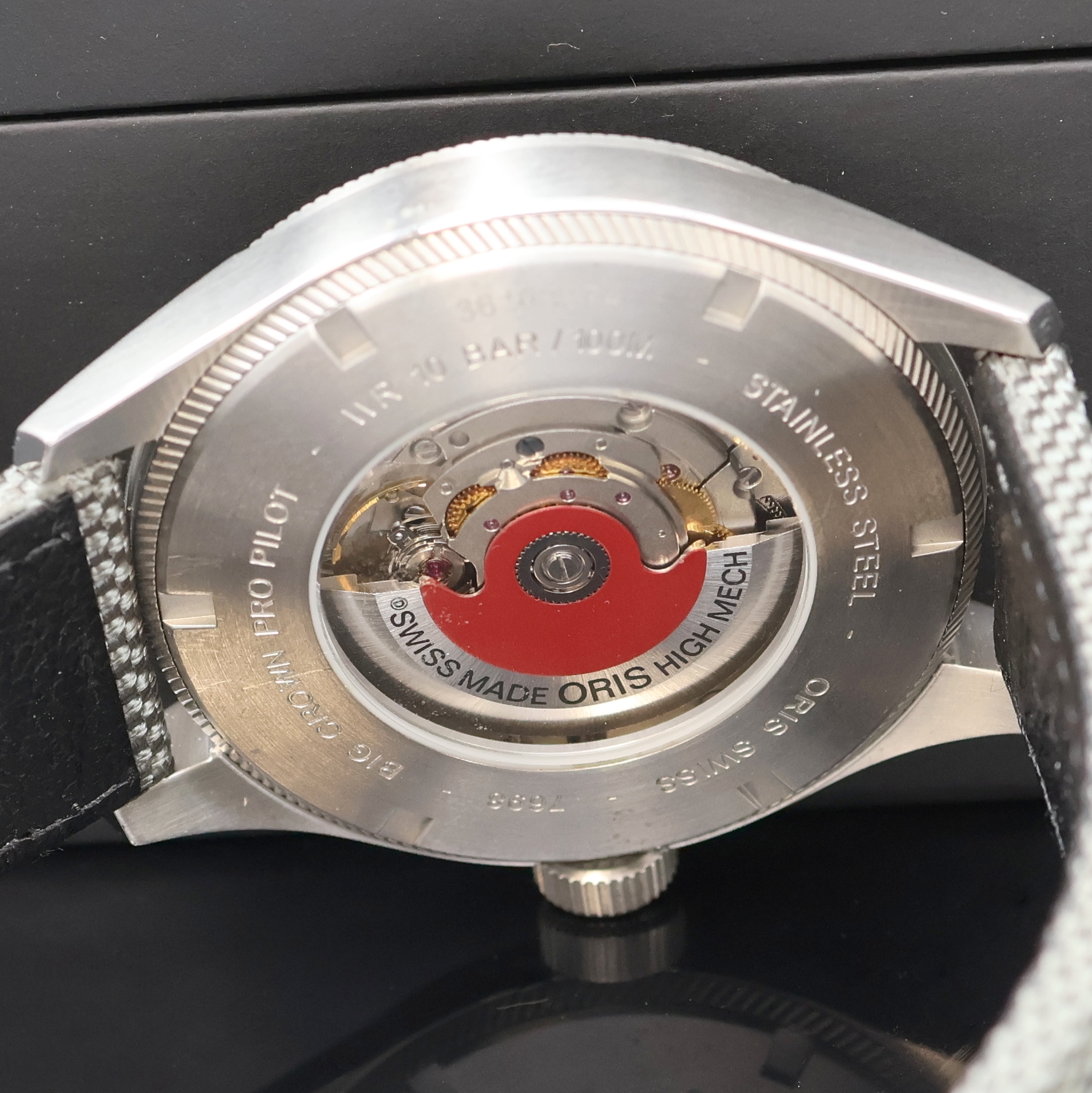 Detail f: ORIS Big Crown Pro Pilot Herrenarmbanduhr Referenz 7698, Schweiz verk. lt. beil. Garantie 09/2017, Automatik, Edelstahlgeh. inkl. orig. Textilband m. ...