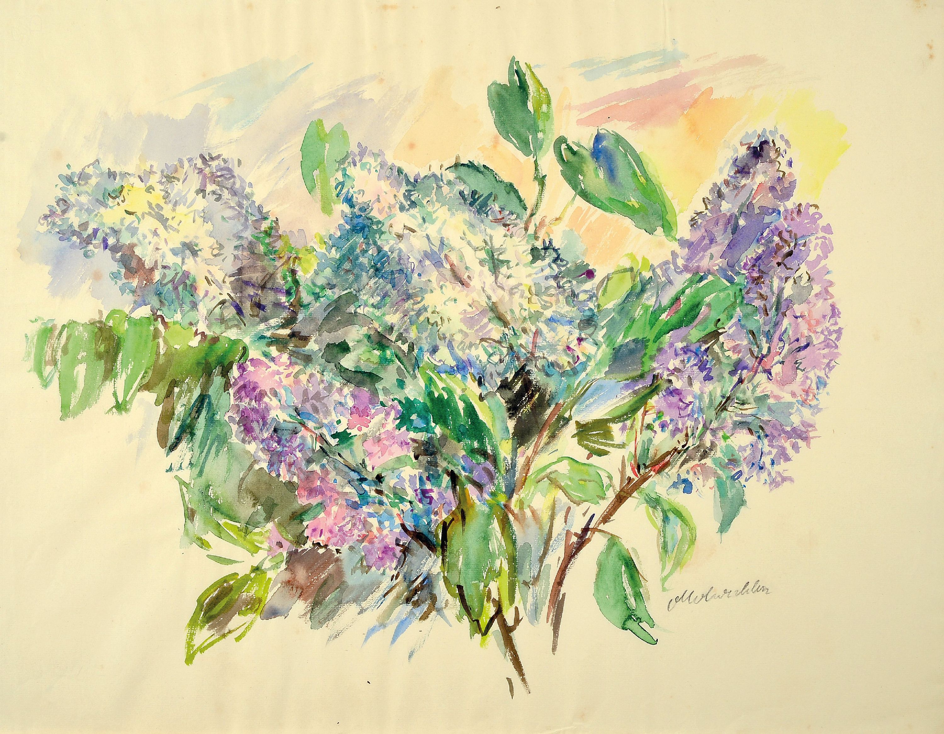 Image 27024072 - Oskar Kokoschka, 1886 Pöchlarn-1980 Montreux , Aquarell auf Hahnemühle, ...