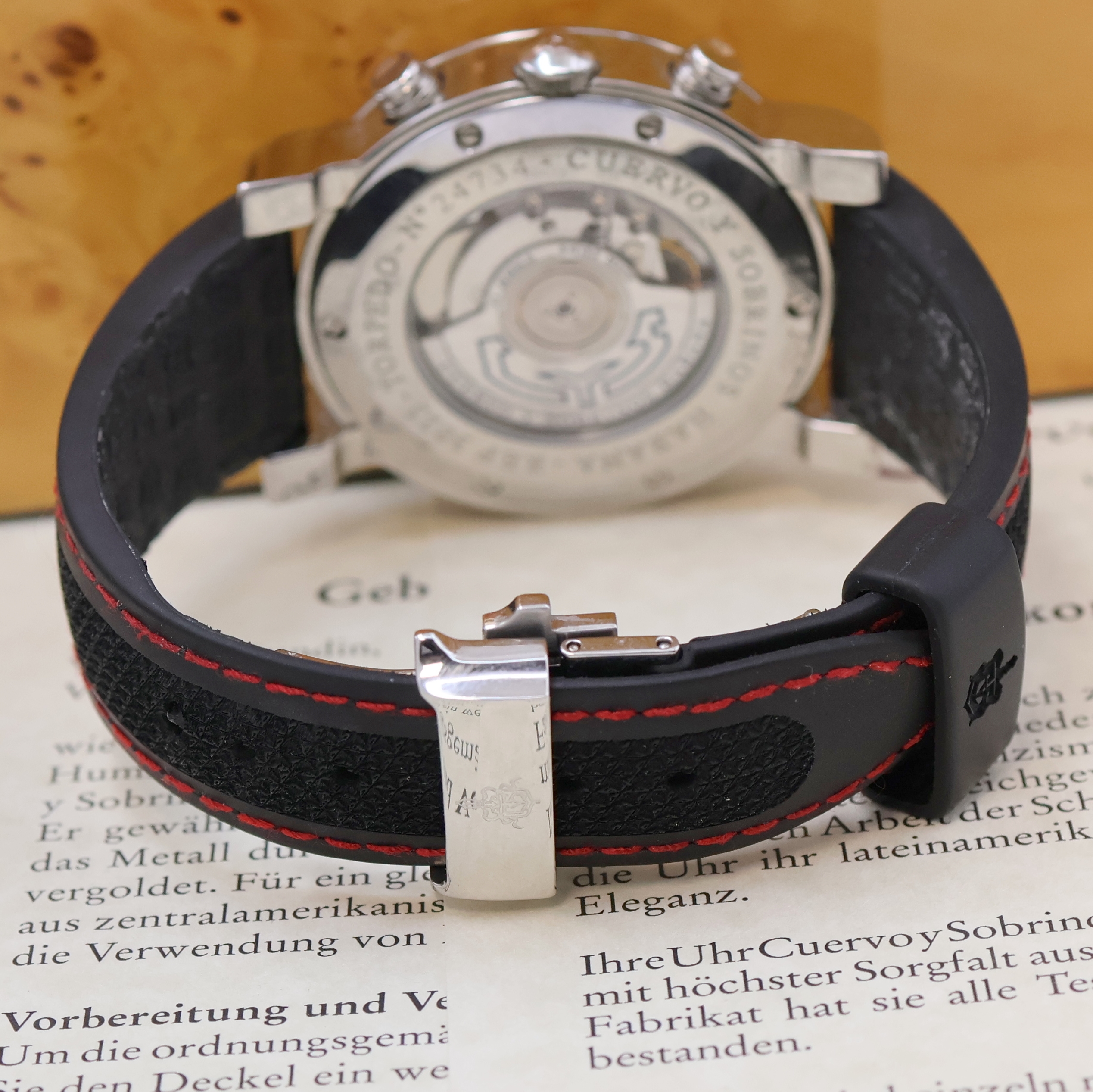 Detail c: CUERVO Y SOBRINOS Torpedo Habana auf 200 Stück limitierter Armbandchronograph "Tour Espana 2009" Referenz 3025, Schweiz verk. lt. beil. ...