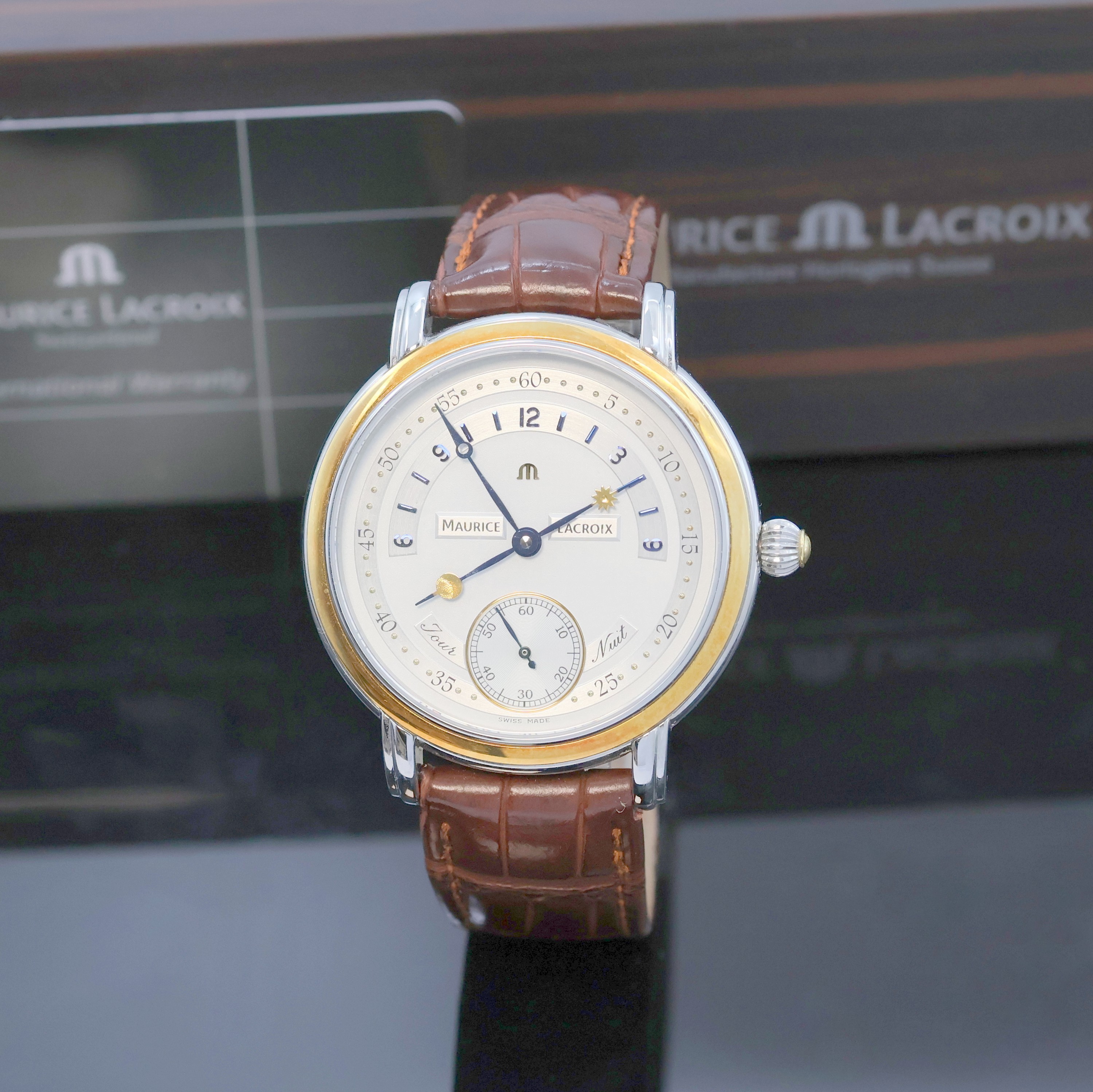 Image 27024086 - MAURICE LACROIX Herrenarmbanduhr Jour et Nuit Referenz MP7058, Schweiz verk. lt. beil. ...