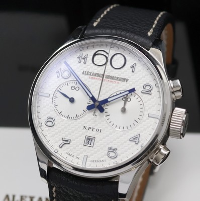 27024049a - ALEXANDER SHOROKHOFF N.PT01 Herrenarmbanduhr in Stahl, Deutschland um 2012, Handaufzug, ...