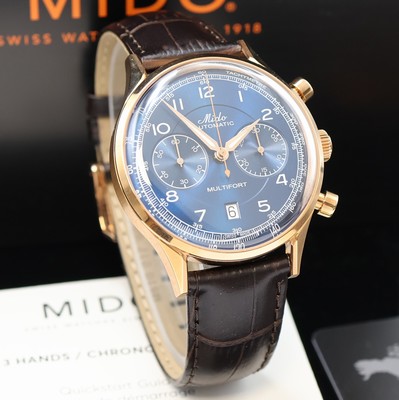 27024058b - MIDO Multifort vergoldeter Armbandchronograph Referenz M040427A, Schweiz verk. lt. beil. ...