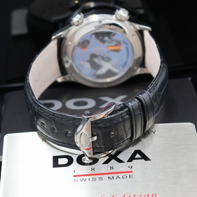 27024065c - DOXA Blue Planet GMT auf 500 Stück limitierte Armbanduhr Referenz D181SBU, Schweiz ...
