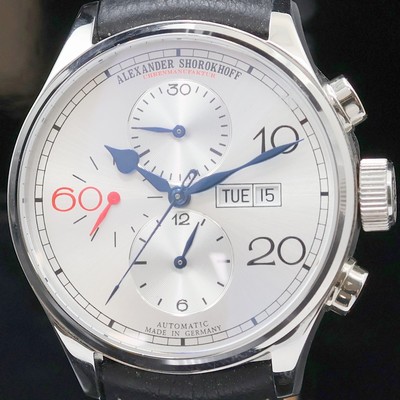 27024069a - ALEXANDER SHOROKHOFF Armbandchronograph in Stahl, Deutschland um 2015, Automatik, beids. ...