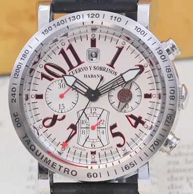 27024073a - CUERVO Y SOBRINOS Torpedo Habana auf 200 Stück limitierter Armbandchronograph ´Tour ...