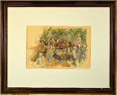 27024074k - Otto Dill, 1884 Neustadt-1957 Bad Dürkheim, aquarellierte Federzeichnung, arabische ...