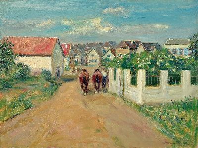 Image Otto Dill, 1884-1957, ´Dorfstraße´ so auf Künstleretikett bez., Blick auf Forst a.d. ...