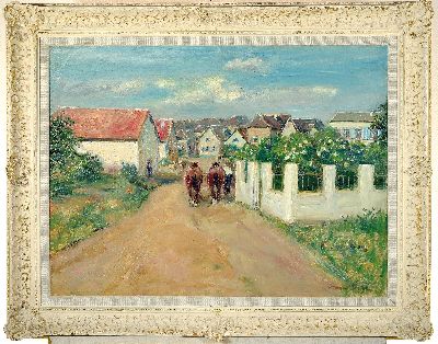 27024091k - Otto Dill, 1884-1957, ´Dorfstraße´ so auf Künstleretikett bez., norddeutsche ...