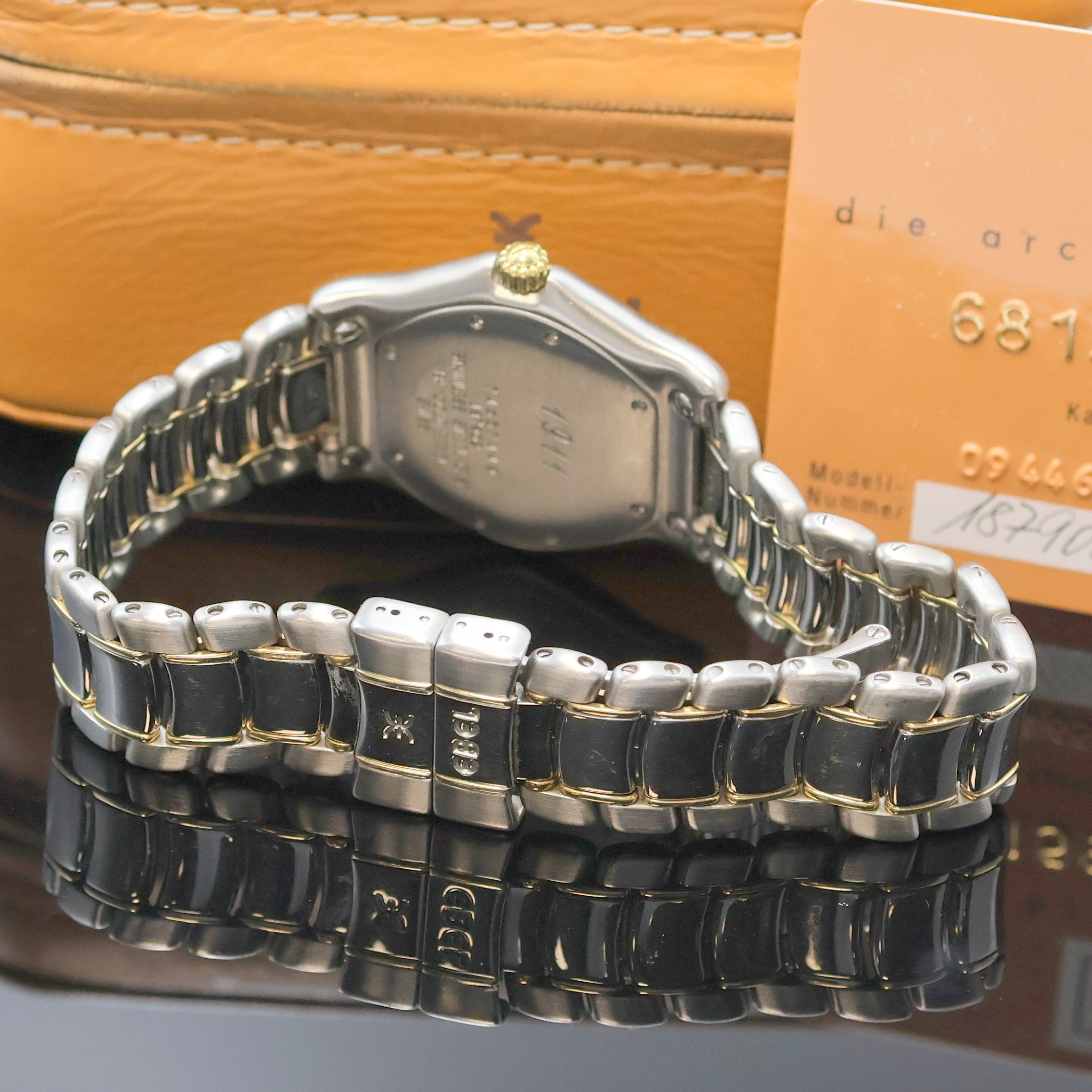 Detail b: EBEL Armbanduhr Serie 1911 Referenz 187902, quarz, Edelstahlgeh. inkl. Gliederband m. Faltschl., 18k Goldlünette gegen Geh. 5-fach verschr., 8-fach ...