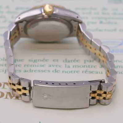 27024479b - ROLEX Oyster Perpetual Datejust Damenarmbanduhr Referenz 69173, Schweiz verk. lt. beil. ...