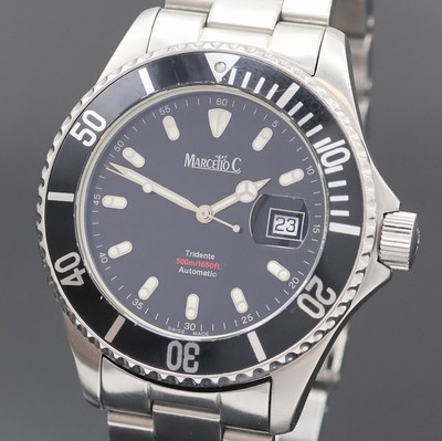 27024488a - MARCELLO Tridente Taucherarmbanduhr in Stahl Referenz 2005, Schweiz um 2010, Automatik, ...