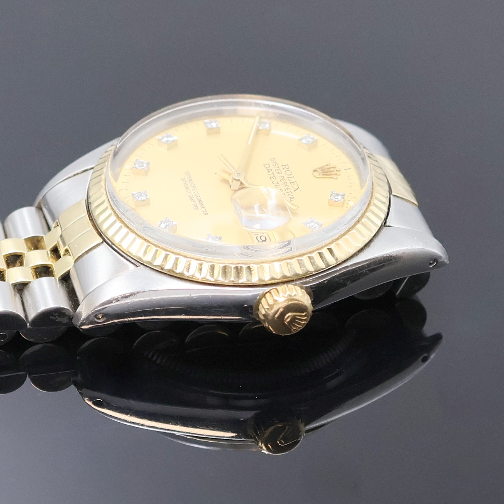 Detail c: ROLEX Oyster Perpetual Datejust Armbanduhr Referenz 16013, Schweiz um 1979, Automatik, chronometer der Superlative in Edelstahl/Gold inkl. orig. ...