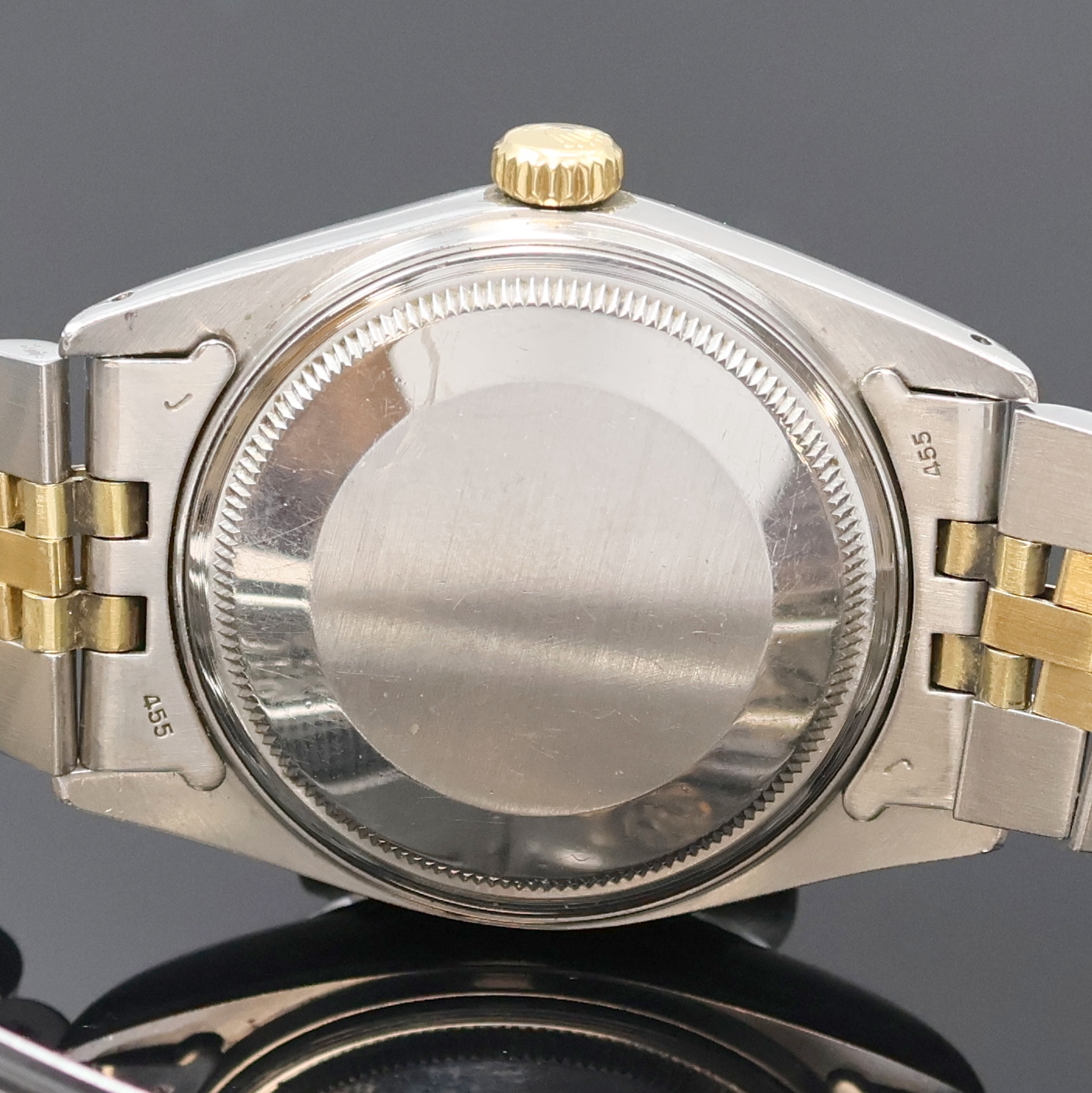Detail d: ROLEX Oyster Perpetual Datejust Armbanduhr Referenz 16013, Schweiz um 1979, Automatik, chronometer der Superlative in Edelstahl/Gold inkl. orig. ...