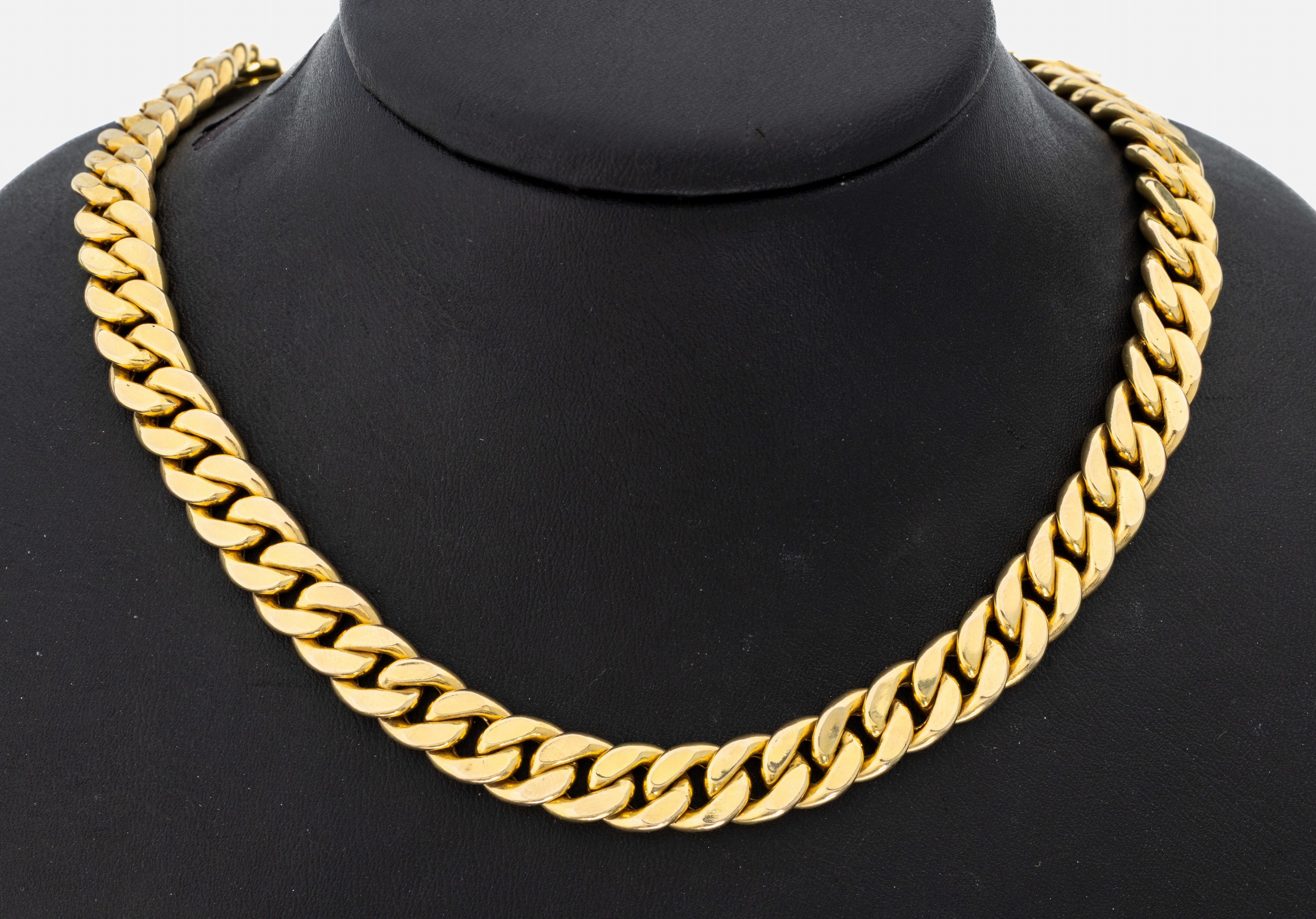 Image 27024510 - 14 kt Gold Collier, GG 585/000, L. ca. 44.5cm, Kastenschloss mit 2 Sicherheitsachten, ...