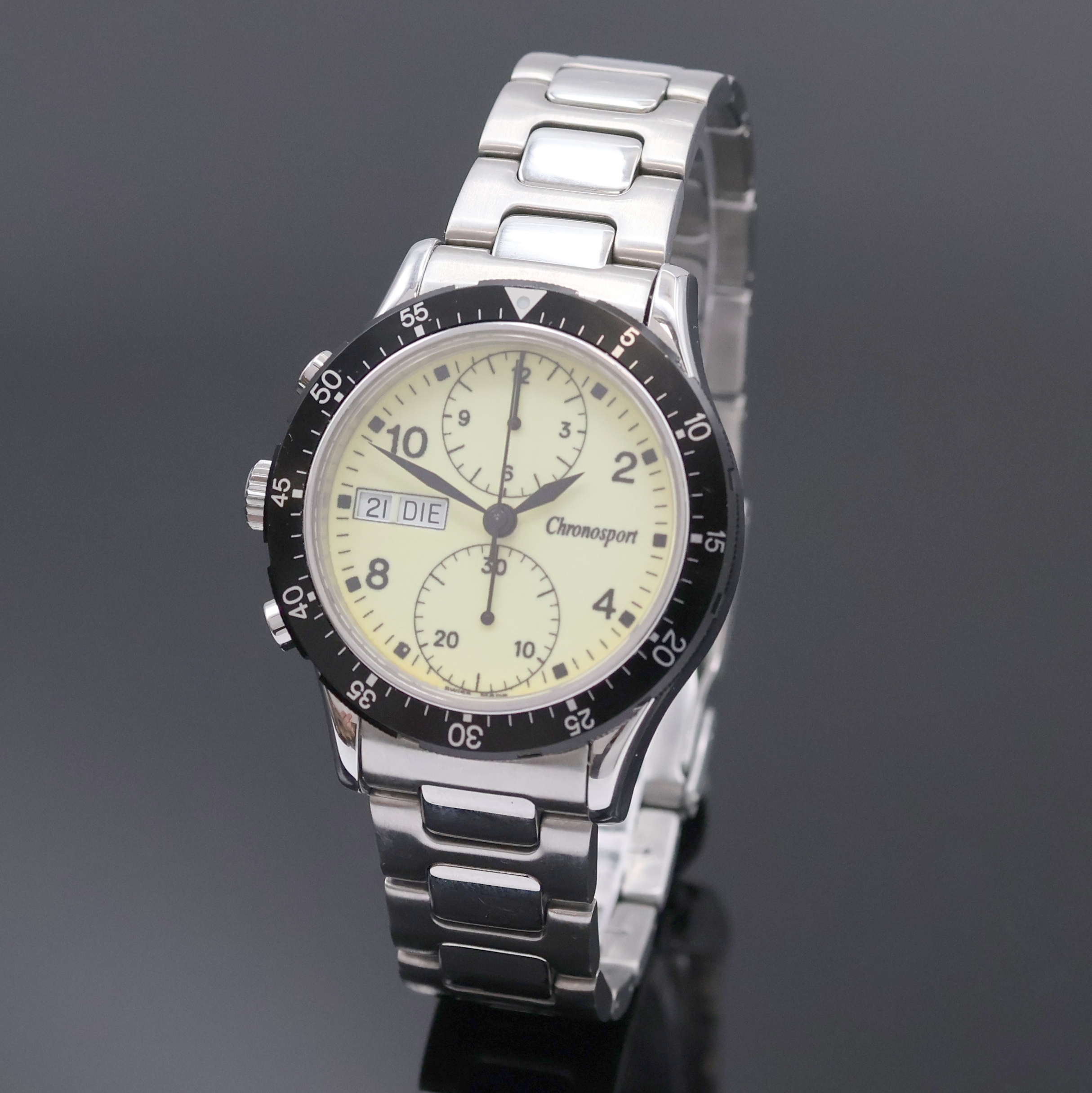 Image 27024511 - CHRONOSPORT Armbandchronograph in Stahl, Schweiz um 2005, Automatik, beids. vergl. Geh., ...