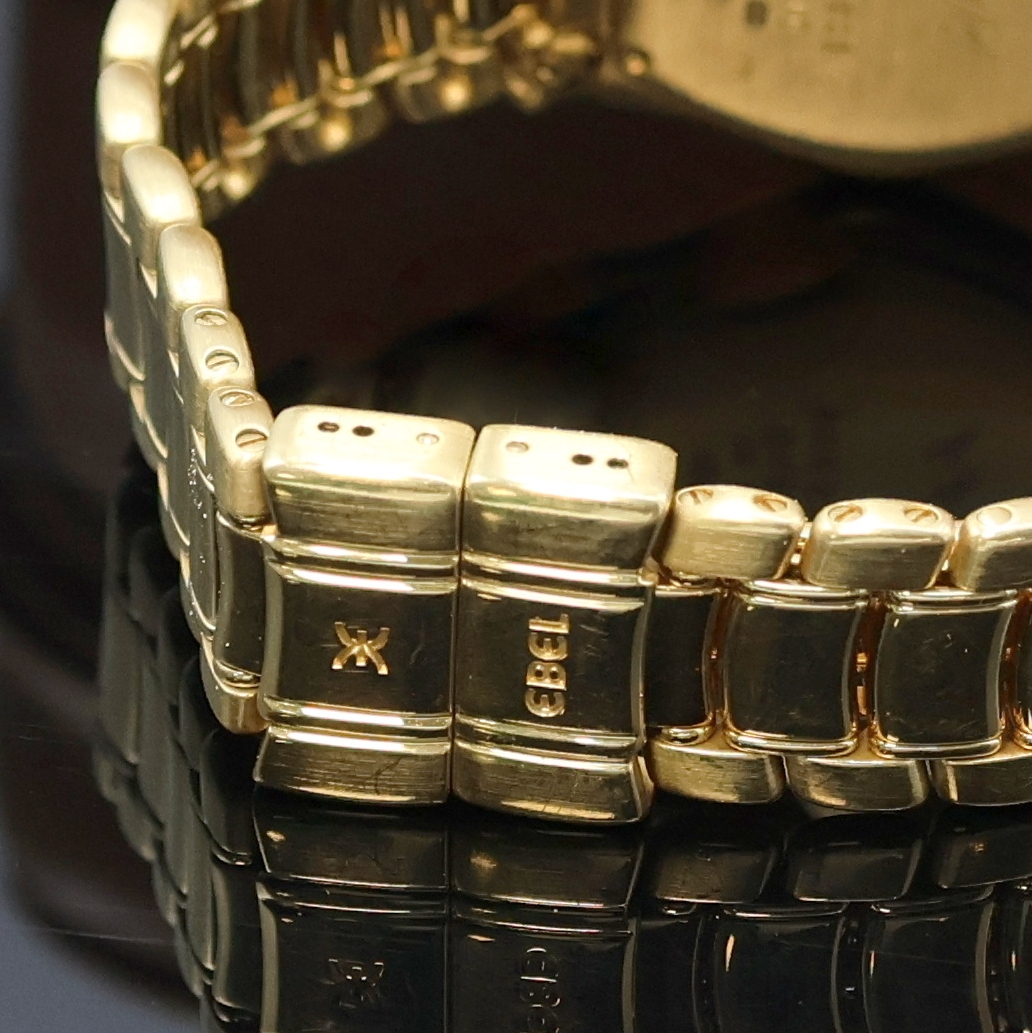 Detail b: EBEL 1911 Damenarmbanduhr in GG 750/000 Referenz 890910, Schweiz verk. lt. beil. Garantiekarte 01/1998, quarz, orig. Gliederband in GG 750/000 m. ...
