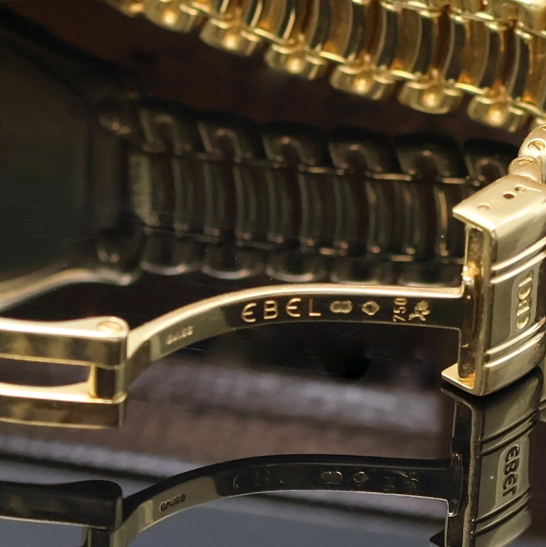 Detail c: EBEL 1911 Damenarmbanduhr in GG 750/000 Referenz 890910, Schweiz verk. lt. beil. Garantiekarte 01/1998, quarz, orig. Gliederband in GG 750/000 m. ...