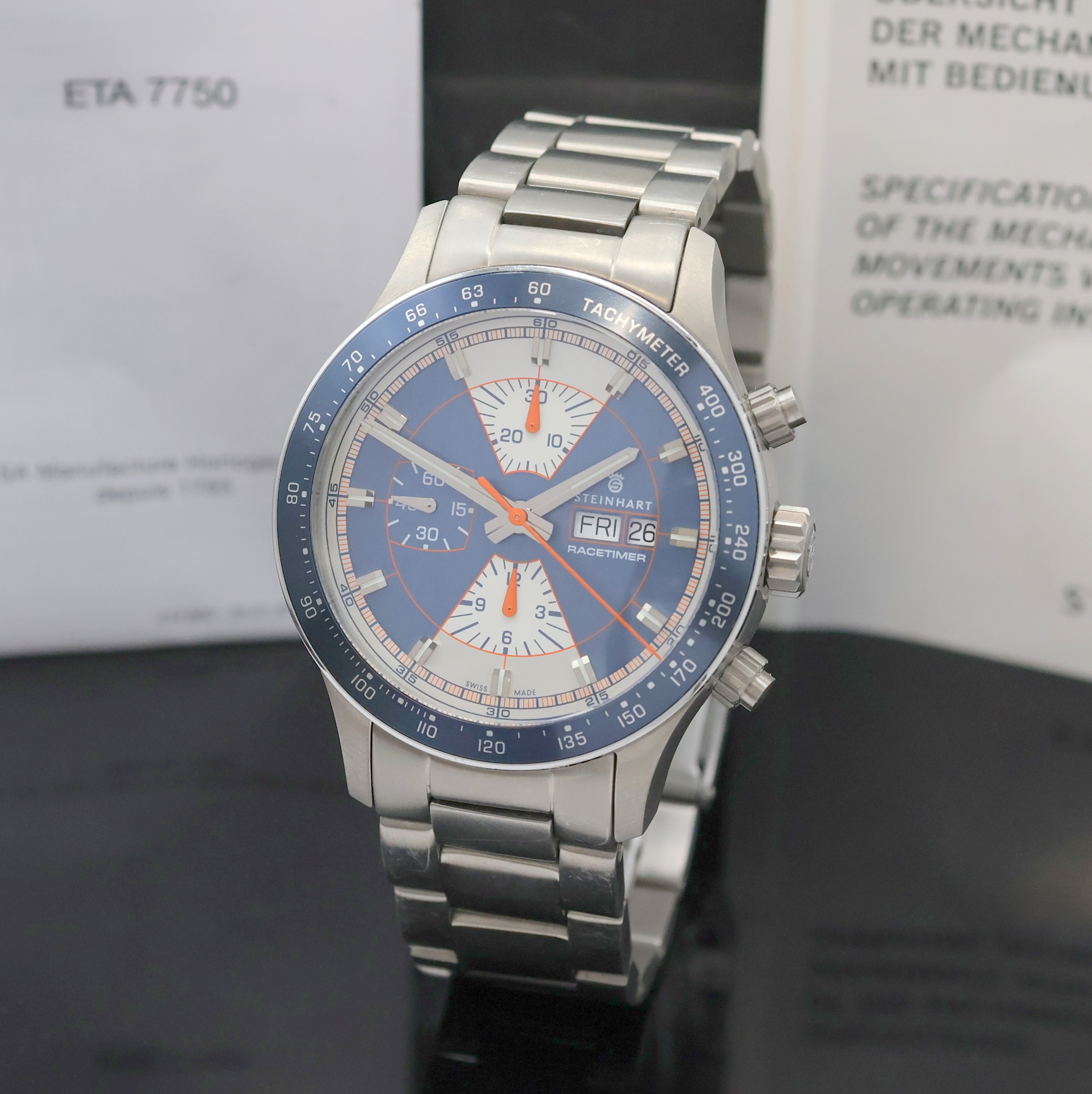 Image 27024547 - STEINHART Racetimer Armbandchronograph in Titan, Schweiz verk. lt. beil. Pap. 04/2014, ...