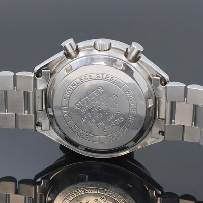 27024507c - CITIZEN Armbandchronograph mit Flyback in Stahl Referenz 67-9313, Japan um 1980, ...
