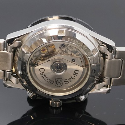 27024511d - CHRONOSPORT Armbandchronograph in Stahl, Schweiz um 2005, Automatik, beids. vergl. Geh., ...