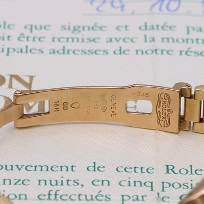 27024560c - ROLEX Datejust Damenarmbanduhr in GG 750/000 Referenz 6927/8, Schweiz verk. lt. beil. ...
