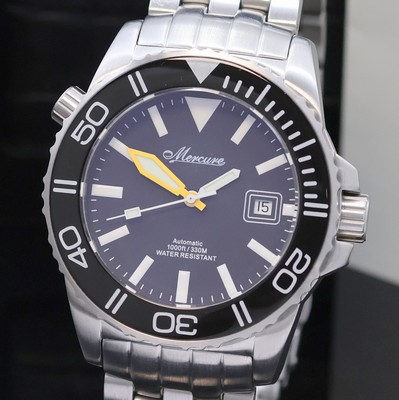 27024574a - MERCURE Poseidon Taucherarmbanduhr in Stahl, Schweiz verk. lt. Garantie 12/2009, ...
