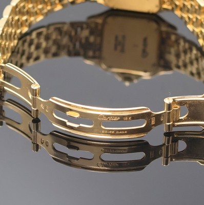 27024582b - CARTIER Panthere Damenarmbanduhr in GG 750/000 mit Brillantbesatz, Schweiz um 1997, ...