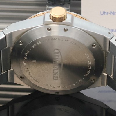 27024601d - GUINAND Herrenarmbanduhr in Stahl Referenz G2401, Schweiz verk. lt. Garantie 09/2011, ...