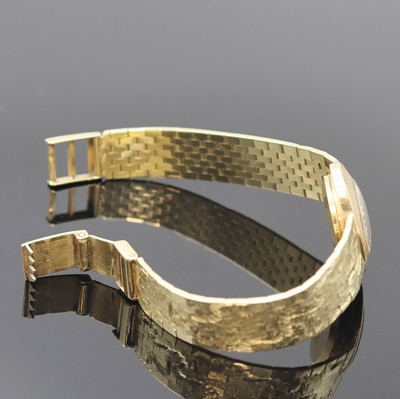 27024605b - CARIB Damenarmbanduhr in GG 585/000, Schweiz um 1965, Handaufzug, Goldband, Boden ...
