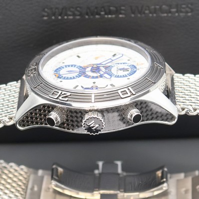 27024617d - JEAN MARCEL Mythos auf 100 Stück limitierter Armbandchronograph in Stahl/Carbon Referenz ...