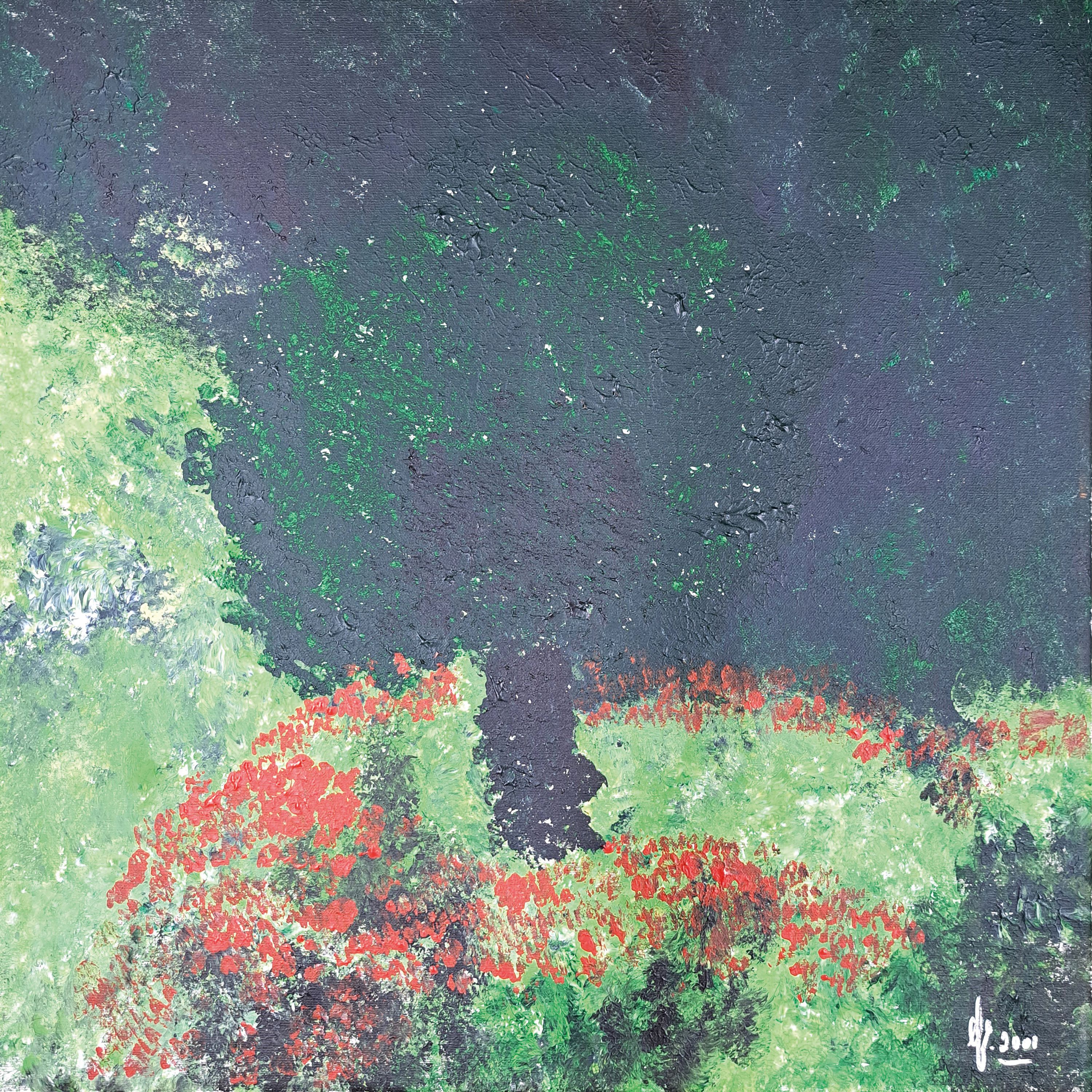 Detail k: Unbekannter Künstler, ÖL/Lwd, rechts unten unleserlich sign., dat. , ca. 61x61 cm