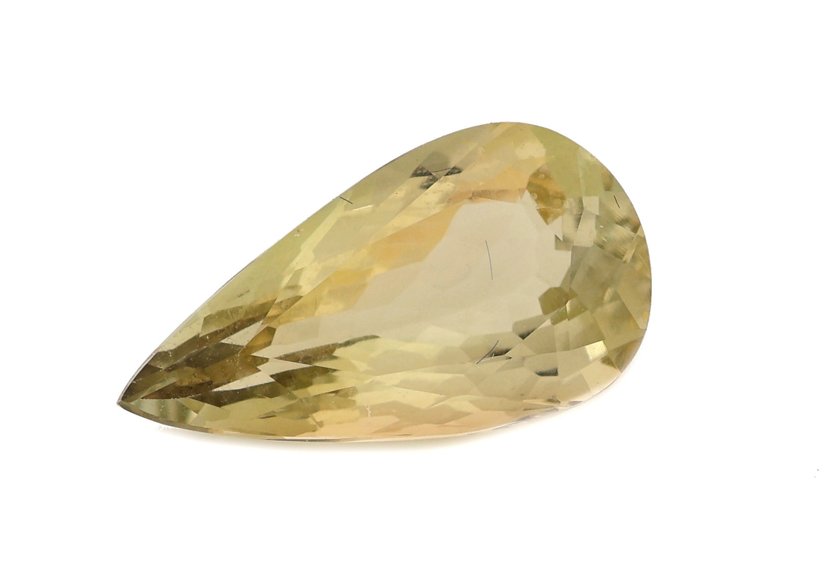 Image 27025299 - Loser gelber Zoisit, ca. 2.78 ct, facett. Tropfen, 12.85 x 7.05 x 4.57 mm, Herkunft ...