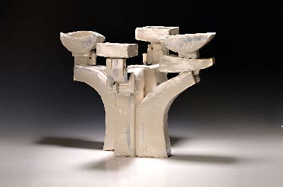 27025271k - Frank Liebscher, geb. 1939 Spremberg, ansässig in Speyer, vierarmiger Kerzenleuchter, ...