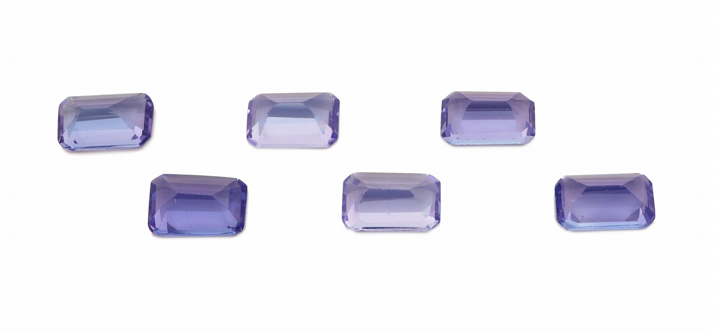 Detail a: Lot 6 lose Tansanite, zus. ca. 3.14 ct, facett. Baguettes in versch. Größen und Farbnuancen