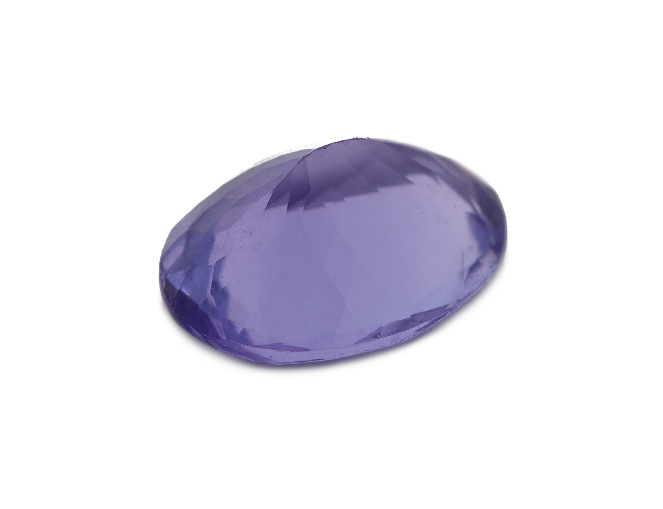 Detail a: Loser Tansanit, ca. 1.85 ct, ovalfacett.