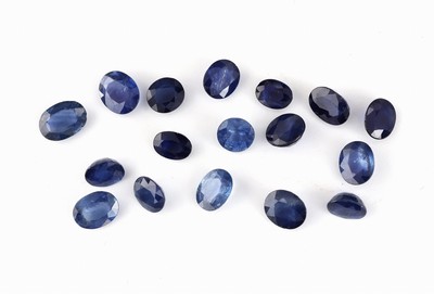 Image Lot lose Saphire, zus. ca. 10.21 ct, oval- undrundfacett. in versch. Größen und ...