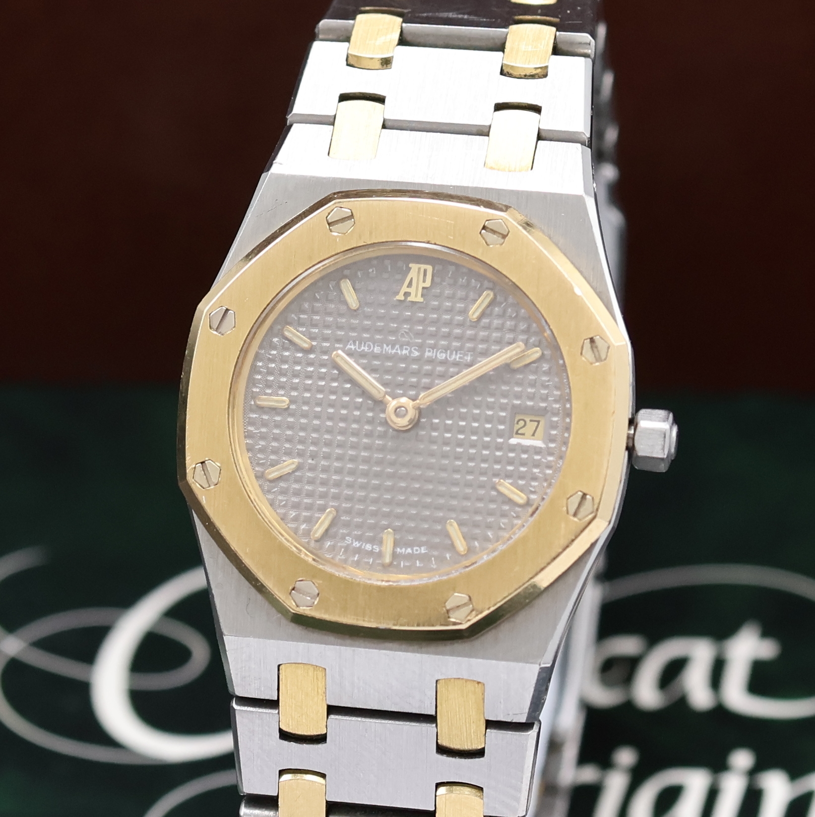 Detail a: AUDEMARS PIGUET Royal Oak Damenarmbanduhr in Stahl/Gold, Schweiz lt. beil. Pap. verk. 02/2004, quarz, unpoliertes Geh. inkl. orig. Gliederband m. ...