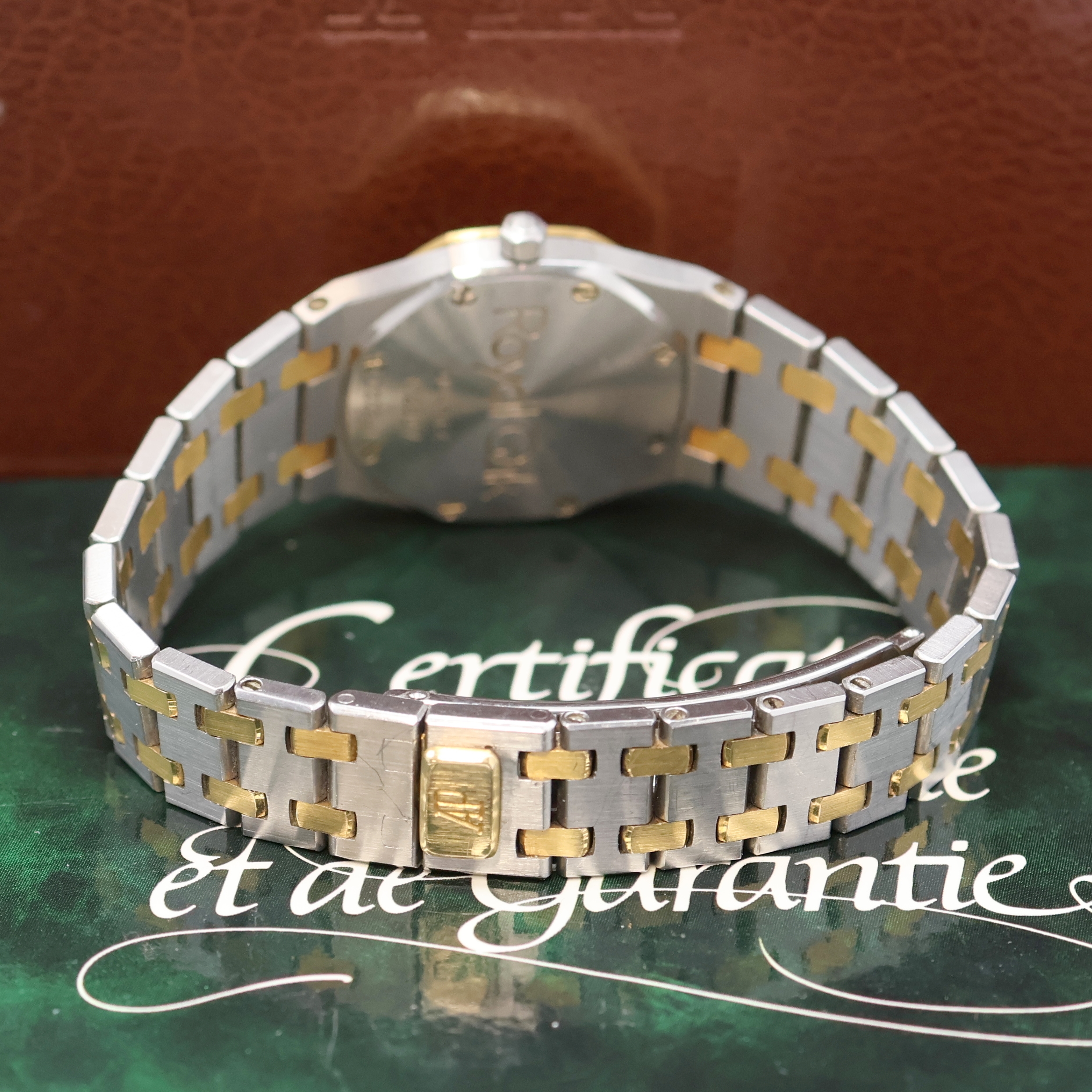 Detail c: AUDEMARS PIGUET Royal Oak Damenarmbanduhr in Stahl/Gold, Schweiz lt. beil. Pap. verk. 02/2004, quarz, unpoliertes Geh. inkl. orig. Gliederband m. ...