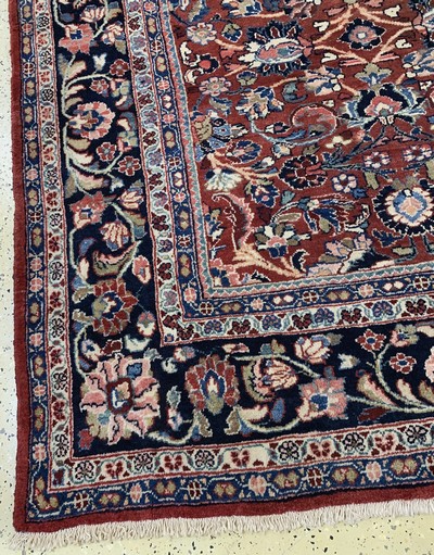 27025520c - Sarogh Mahal, Persien, Mitte 20.Jhd., Wolleauf Baumwolle, ca. 364 x 280 cm, EHZ: 2 ...