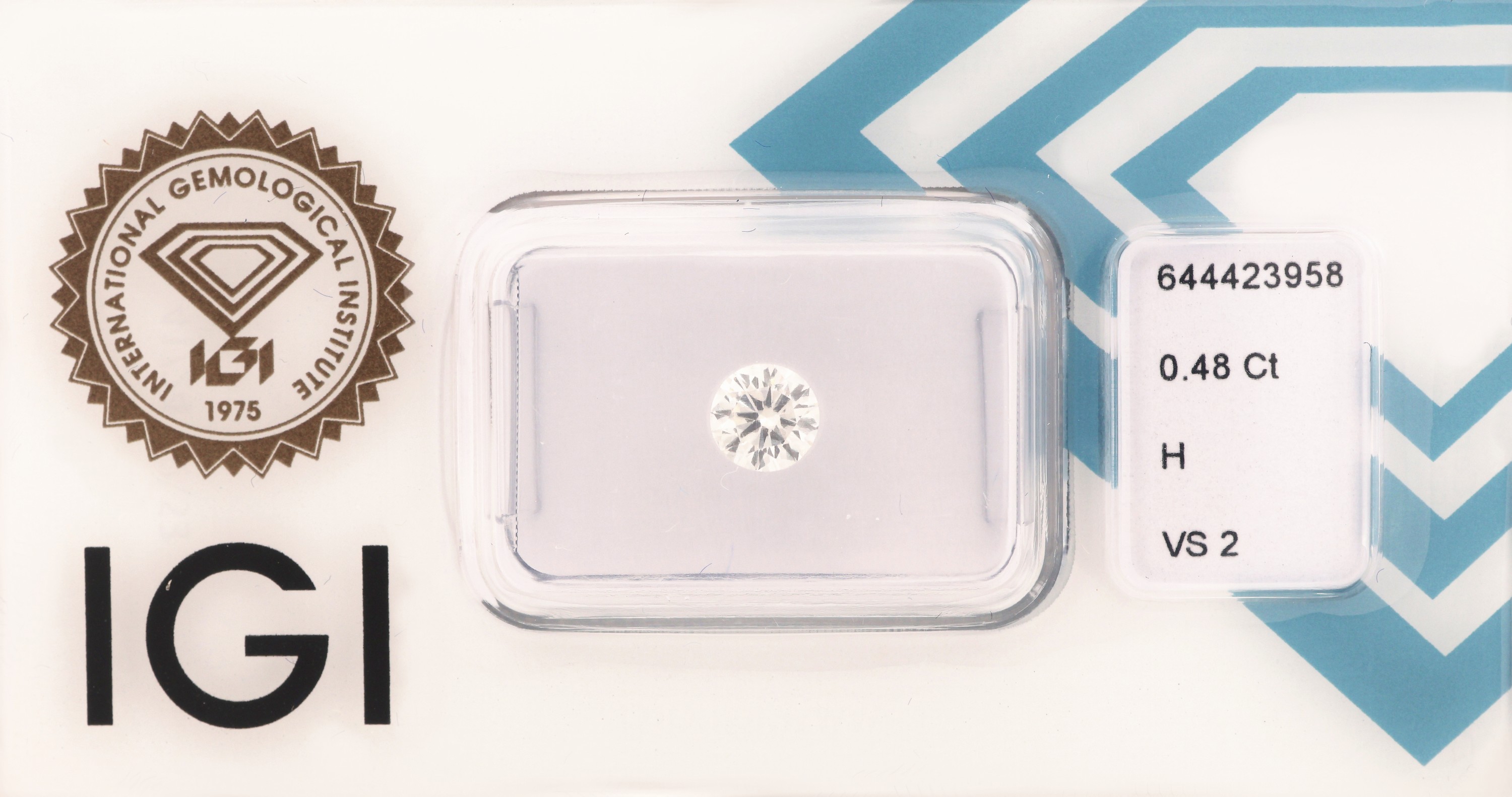 Image 27025711 - Loser Brillant, 0.48 ct Weiß(H)/vs2, eingeschweißt, mit IGI-Expertise Schätzpreis: ...