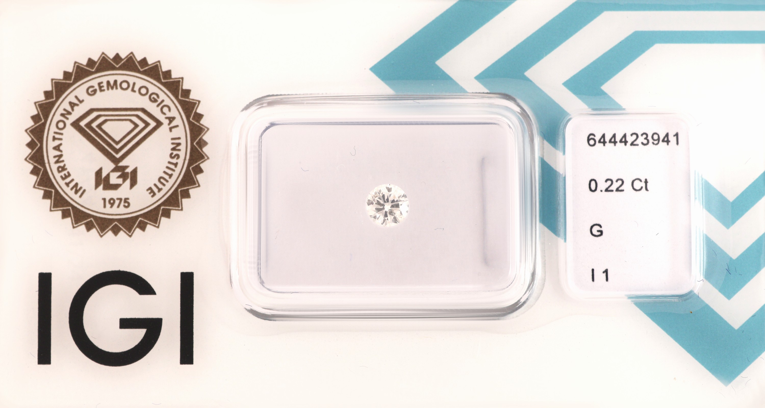 Image 27025714 - Loser Brillant, 0.22 ct feines Weiß(G)/p1, eingeschweißt, mit IGI-Expertise ...