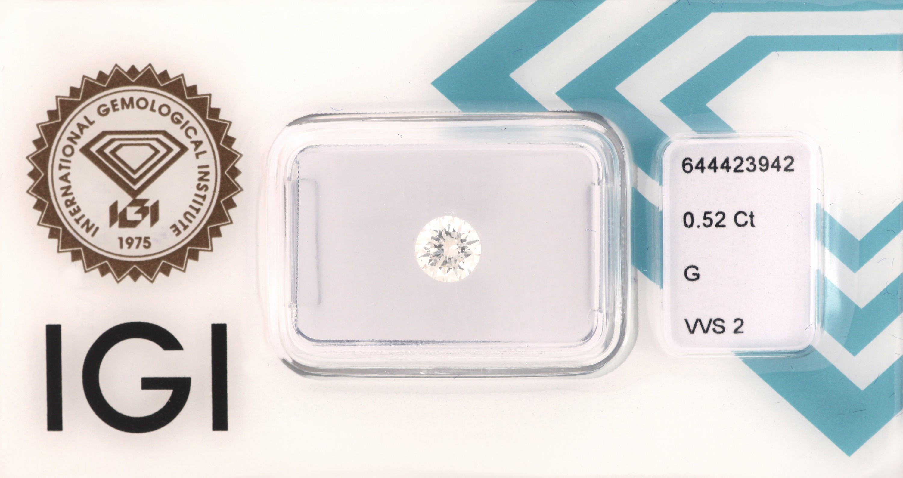 Image 27025716 - Loser Brillant, 0.52 ct feines Weiß(G)/vvs2, eingeschweißt, mit IGI-Expertise ...