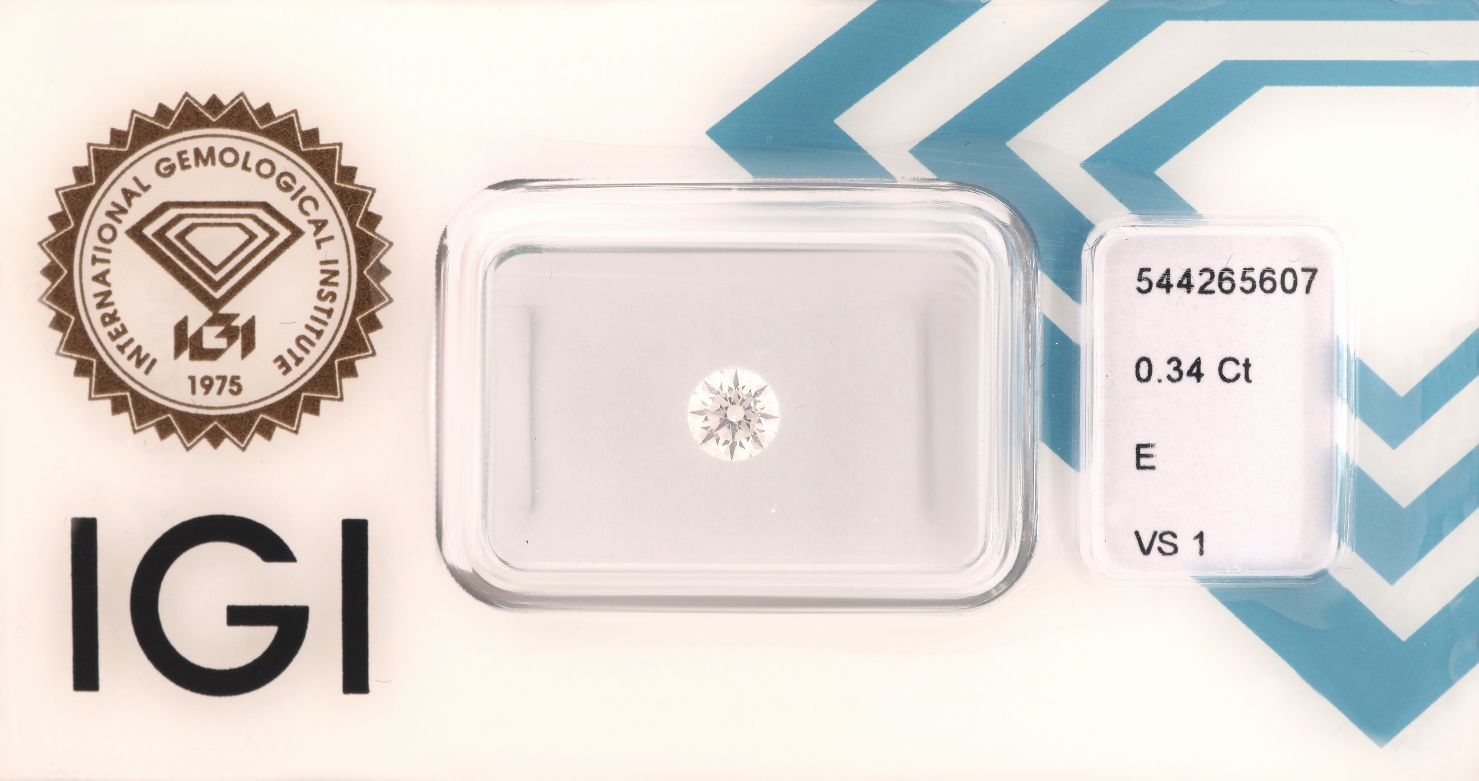 Image 27025718 - Loser Brillant, 0.34 ct feines Weiß(E)/vs1, eingeschweißt, mit IGI-Expertise ...