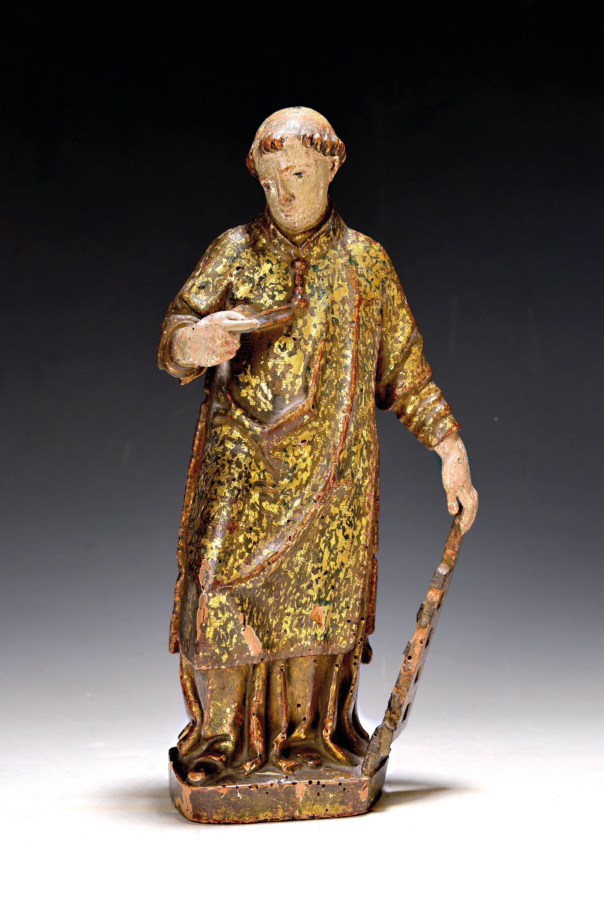 Image 27026592 - Heiliger Laurentius, wohl Südamerika, 18.Jh. , Lindenholz, geschnitzt, fein gefasst, ...